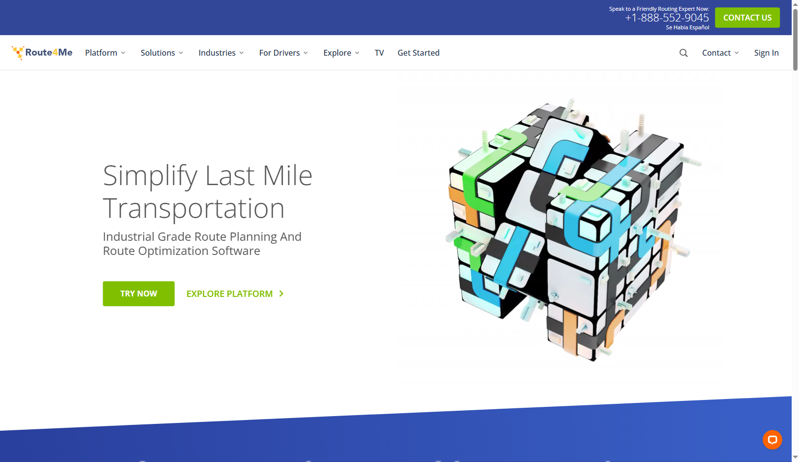 Route4Me route-planning interface